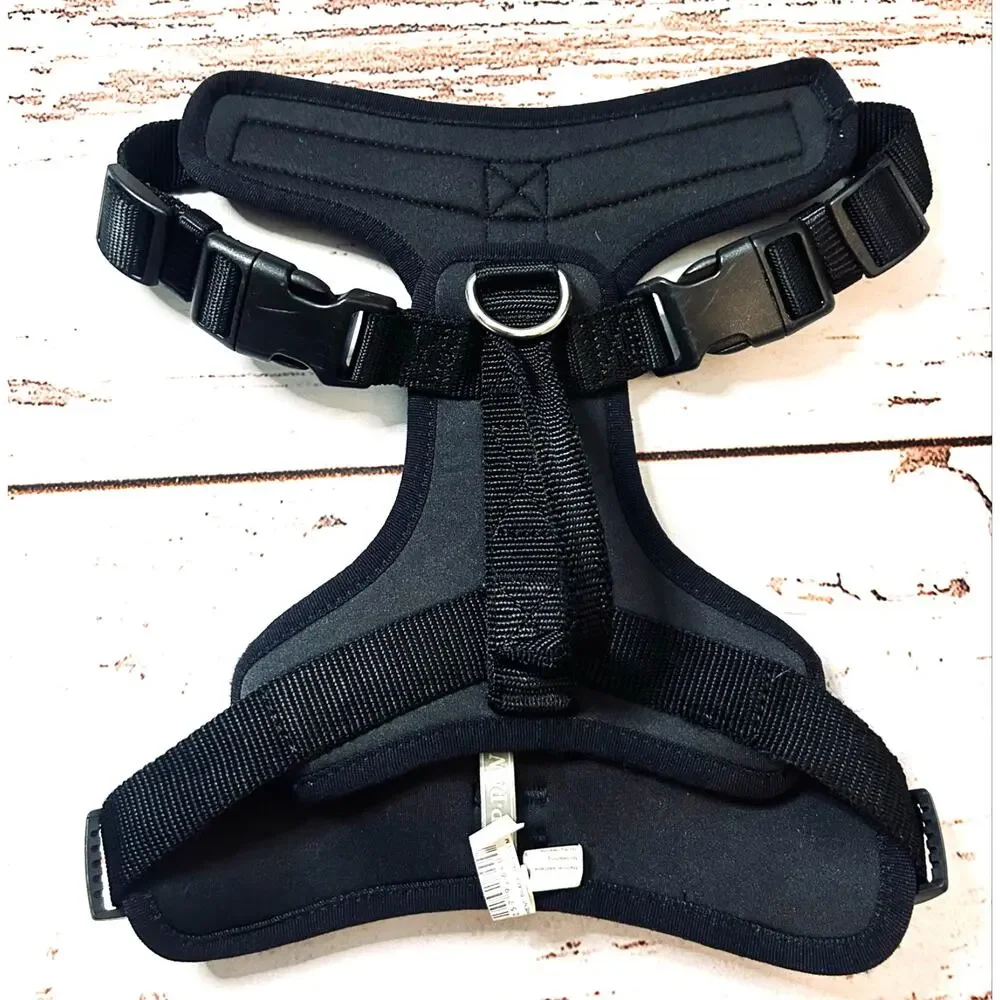 Top Paw Comfort Dog Harness Medium Black Padded Neoprene Adjustable EUC